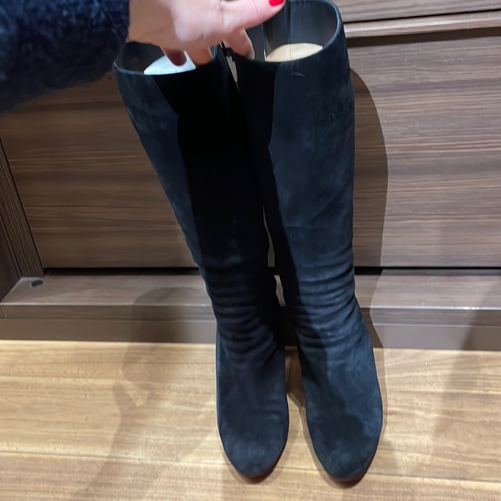 Christian Louboutin suede knee high boots
